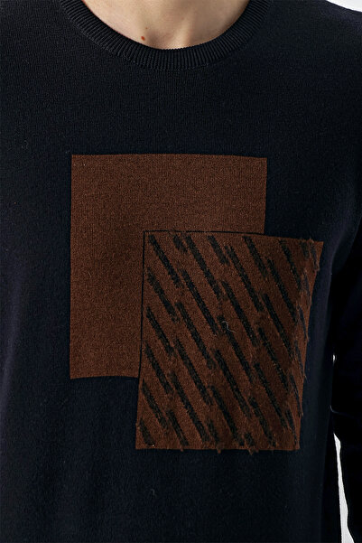 Morven Чоловічий темно-синій трендовий велосипедний комір Dynamic Fit Зручний крій Трикотаж