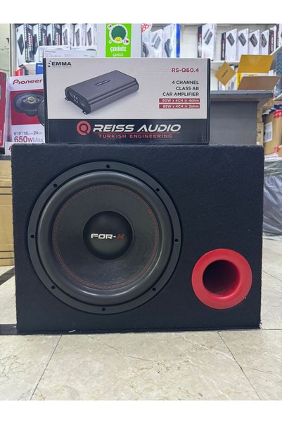 REISS AUDIO REISS İKİLİ TAKIM JBL 30CM SUBWWOOFER 1000W REISS ANFİ 4 KANNALI 4X60RMS