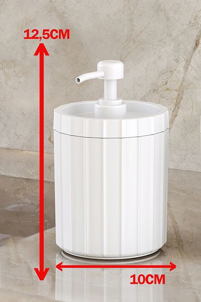 Pufwin Home Double XL Large Size 700ml Countertop Liquid Soap Dispenser Set Detergent Dispenser Shampoo Dispenser White