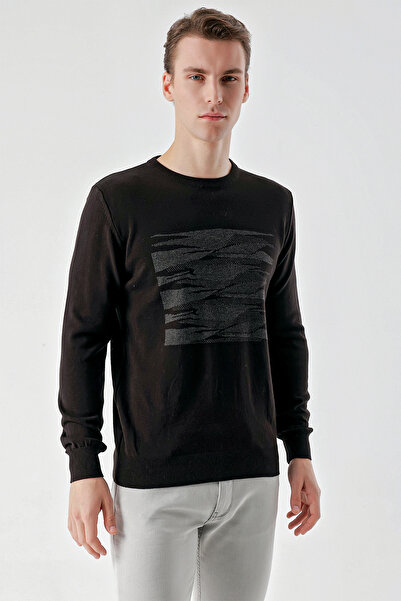 Morven Чоловічий чорний трендовий велосипедний комір Dynamic Fit Зручний крій Трикотаж