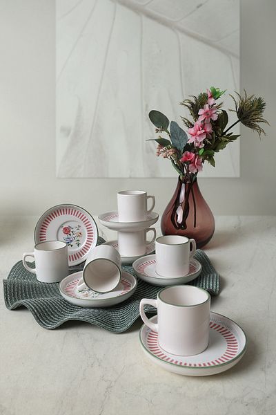 Keramika Rose Line Nordic Coffee Set 12 τεμαχίων για 6 άτομα 22910-12