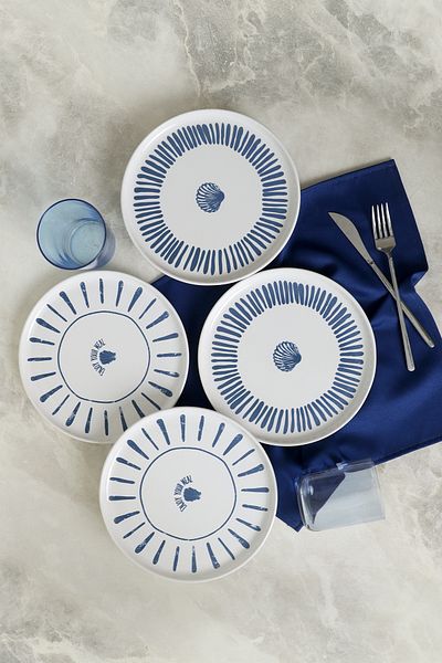 Keramika Ocean Muse Nordic Cake Plate 22 cm 4 Pieces 22953-54