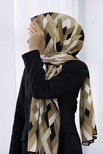 Vissona Γυναικείο σάλι πολυτελείας Medina Silk Mink-2