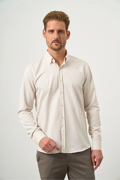 Morven Πουκάμισο με γιακά με κουμπιά Easy-Iron Oxford Cotton Slim Fit