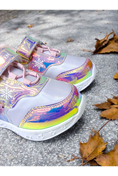 pediashoes IŞIKLI KIZ ÇOCUK HAFİF VE ESNEK SPOR AYAKKABI
