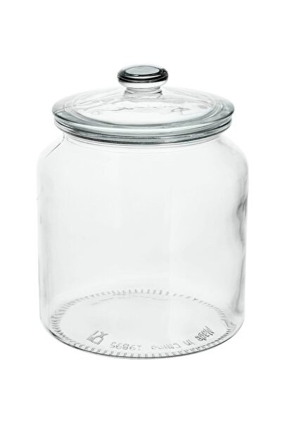 TEZPAZAR Kurabiye Kuruyemiş Kavanozu Yükseklik 18 Cm Cam Kapaklı Kavanoz Hacim 1.9 Litre I.k:e.a