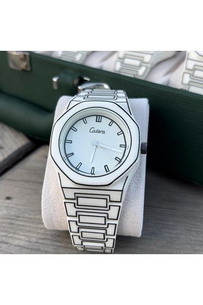 catera Men's watch with white polycarbonate strap