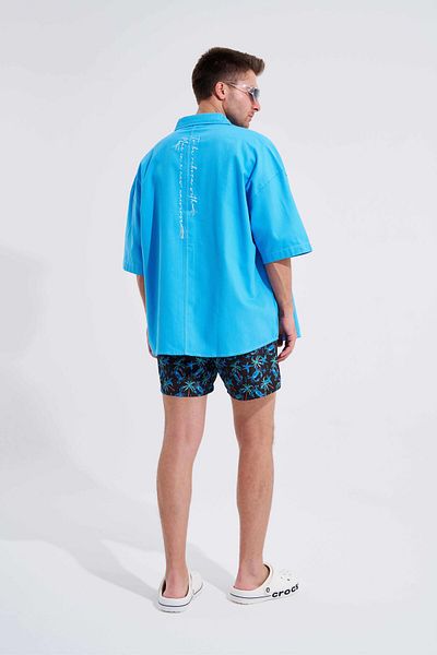 Machinist Men's Black Sea Shorts - Crabs Printed