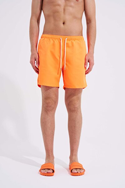 Machinist Men's Orange Basic Sea Shorts