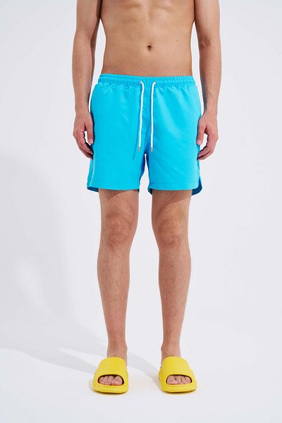 Machinist Men's Turquoise Basic Sea Shorts