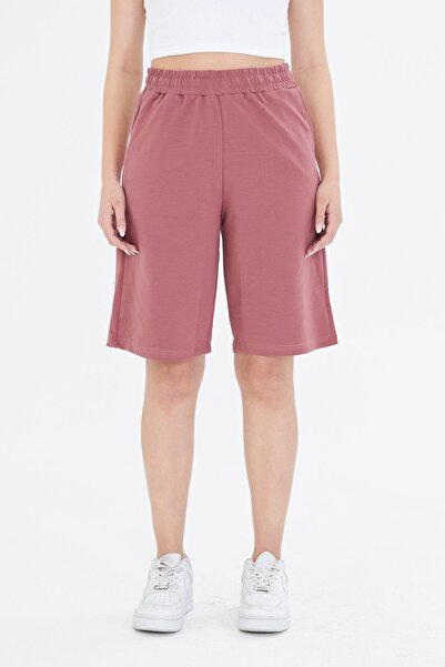 TRENDHİLL Women's Cotton Capri Dusty Rose 7003-Gk