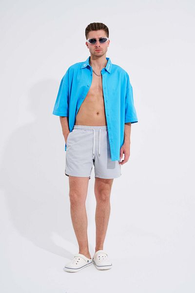 Machinist Men's Gray Basic Sea Shorts