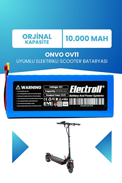 ELECTROLL Onvo Ov-011 Batarya ( Standart Kapasite) 48v 10.000mah Pil Elektrik...