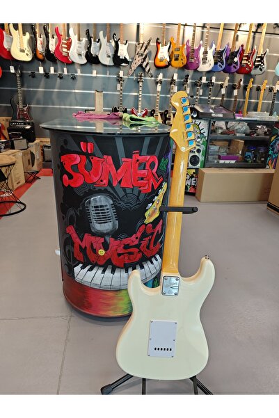 new orleans Nhs9720 Stratocaster Hss Vintage White (BEYAZ) Elektro Gitar ( Askı Pena Kılıf Pena )