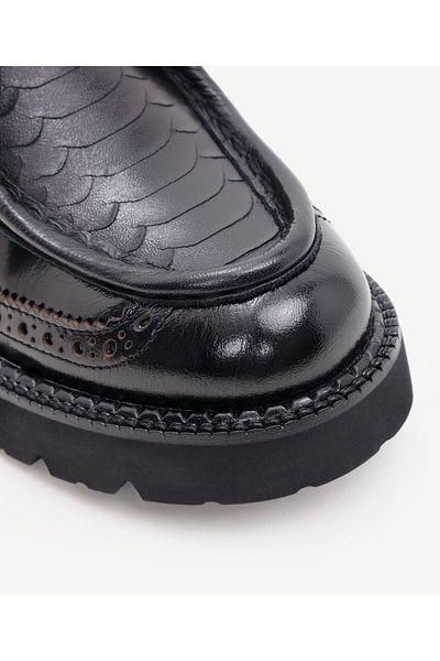 Yargıcı Pantofi din piele cu două legături