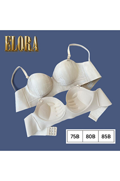 Elora Laser Cut Model Beige Underwear (Bra Does Not Leave Marks)