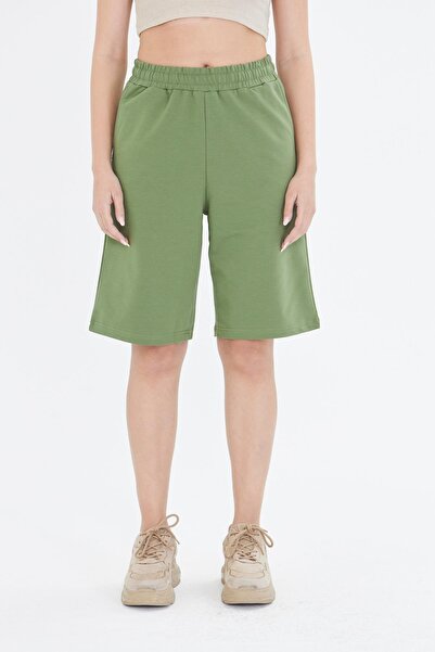 TRENDHİLL Kadın Pamuklu Kapri Haki 7003-H