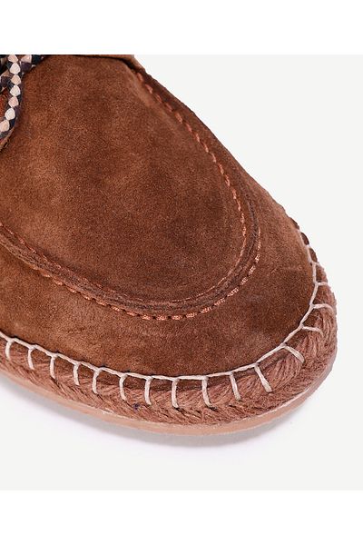 Yargıcı Leather Espadrilles with Straw Ties