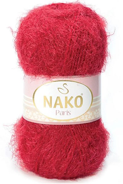 NAKO Paris Hand Knitting Yarn Wool 3641 Karmen Red