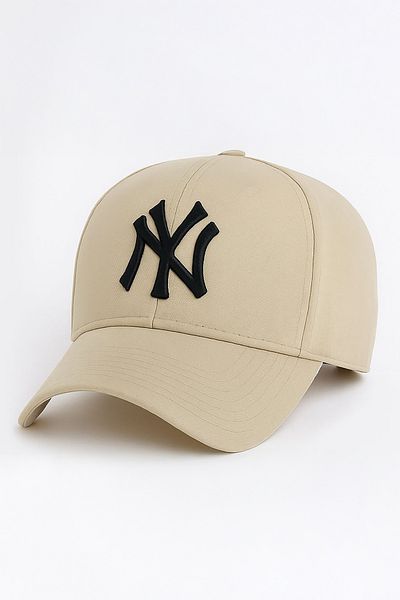 Verahed Ny New York Embroidered Unisex Baseball Beige Hat Women's Hat Men's Hat Summer Hat