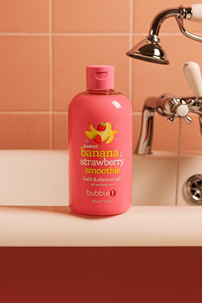 Bubble T Çilek & Muz Duş Jeli 500 ml Meyvemsi Ferahlık & Tatlı Yumuşaklık