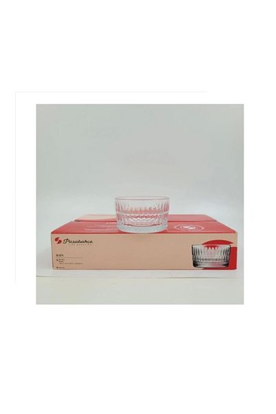 Paşabahçe 530022   Drop Patterned Rain Glass Bowl - 4 Pieces, 185 Cc, Original Box