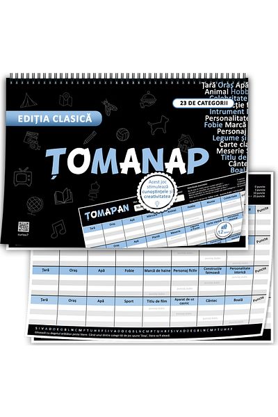 Legendary Gifts Tomanap - Classic Edition: Knowledge and Creativity Game, A4 Format, 50 Sheets