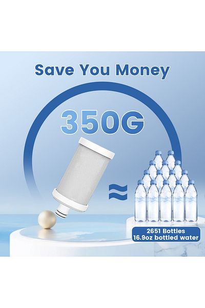 Koopsio T5 Water Filter, Direct Tap Mount, 5-Stage Filtration With Activated Carbon, Easy to Install