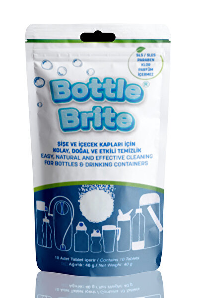 BOTTLEBRİTE Paslanmaz Çelik Termos, Matara Ve Cam Şişe Temizleme Tableti – Ko...