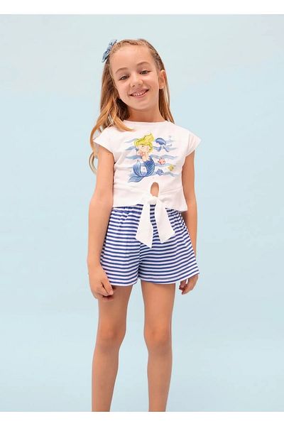 MAYORAL Set tricou și pantaloni scurți de vară pentru fete - 3216