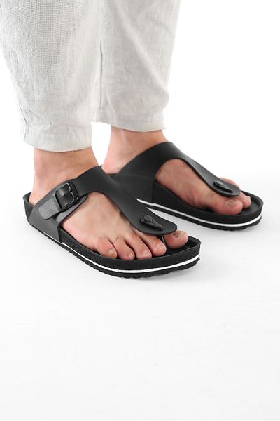 COMFORT OF PANTOFOLE Μαύρες ανδρικές σαγιονάρες