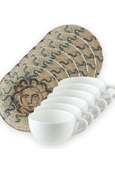 Bonna Porselen Mesopotamia Sun Gourmet Coffee Cup Set 16 cm Set of 6