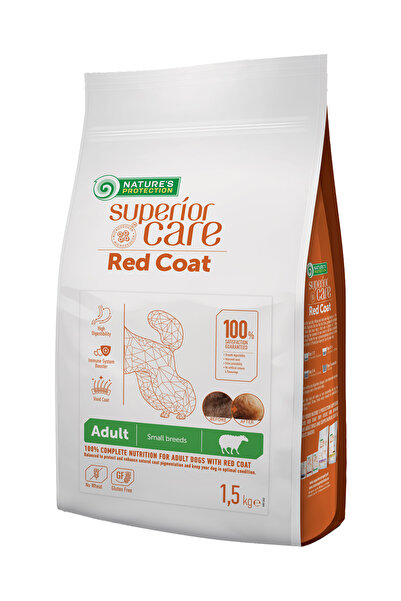 Nature's Protection Superior Care Kızıl/kahverengi Tüylü Köpekler Için Tahılsız Kuzulu Küçük Irk Köpek Maması 1,5kg