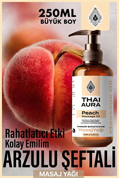 Thai Aura Aromaterapi Etkili Şeftali Aromalı Masaj Yağı 250ml – Afridizyak Et...