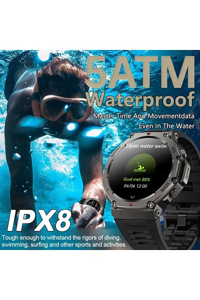 OEM Ceas inteligent BSG TECH, ecran AMOLED 1.43'', GPS, ritm cardiac, SpO2, compatibil cu Android/iOS