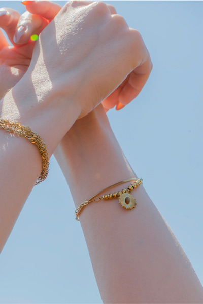 Radino Collection İtalyan ve Ataç Çift Zincirli Çelik Bileklik 17+5cm