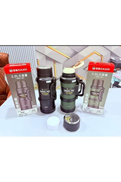 new power plus New Paslanmaz Çelik 2 Litre Termos 24 Saat Sıcak Soğuk Tutma r...