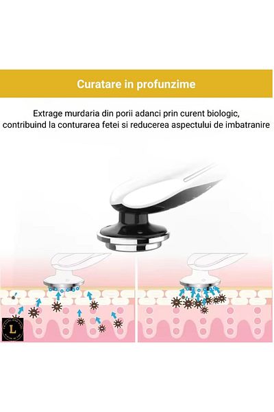 L CR.LUMI.AND.GABI ALĂTURI DE TINE Aparat Masaj Facial 7 in 1: Curatare, Lifting, Anti-Acnee, Albire, Ingrijire Ochi - Tehnologie EMS,