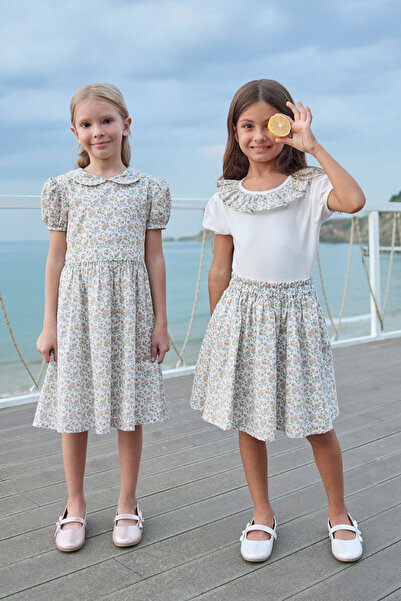 Made With Liberty Fabric Спідниця для дівчаток з еластичним поясом Liberty Kumaş