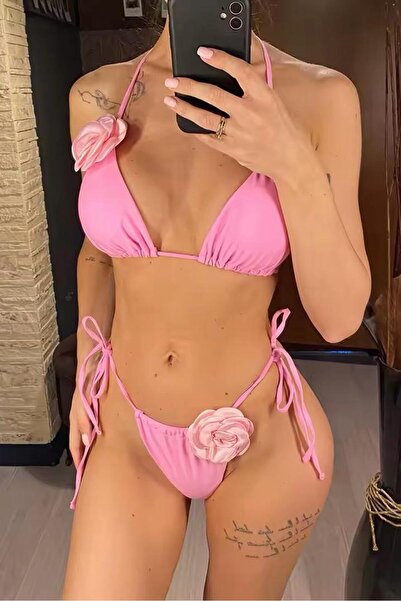 Bikini Mayokini Dünyası Natalia Rose Triangle Bikini - Ροζ