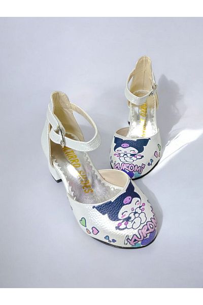PATİK BEBE Girl's White Kuromi Figured Heeled Shoes