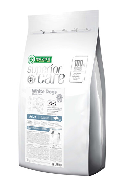 Nature's Protection Superior Care Beyaz Tüylü Köpekler Için Tahılsız Alabalıklı Küçük Irk Köpek Maması 10 Kg