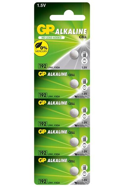 GP GP192-C5 LR41 AG3 Alkalin Düğme Pil 5'li Paket