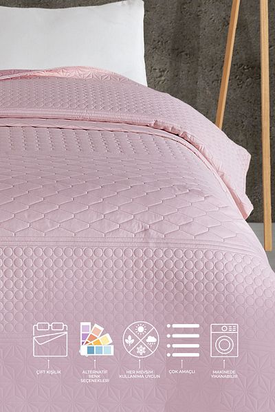 Elart Doremi Bedspread Double (200X220 cm) Powder