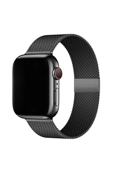 Apple Watch 3 4 5 6 7 8 9 10 Se İçin 38 40 41 mm Paslanmaz Metal Hasır Örgü Kordon