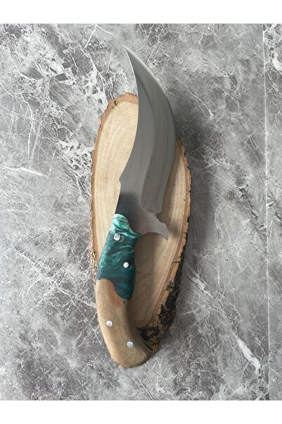 empressnaturalstone Hibrit Kamp Bıçağı – Yeşil Epoksi Hibrit Kabze, Kılıflı |...