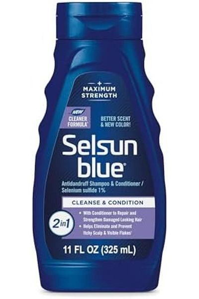 Selsun Blue شامبو وبلسم 2 في 1 مضاد للقشرة، قوة قصوى، 11 أونصة