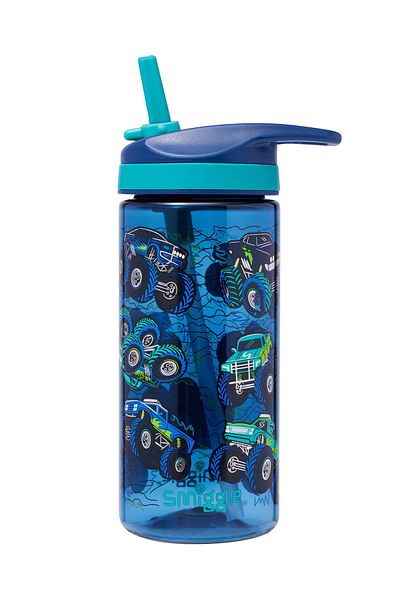 SMIGGLE Blast Off Junior Plastic Drink Bottle with Tractor Figure