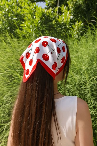 Ecrou Cherry Scarf Shawl Red-White