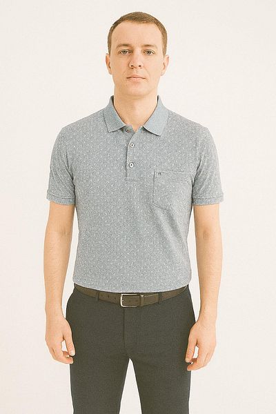 Ercan Classic Short Sleeve Pocket Men's T-Shirt with Large Size Collar 7347